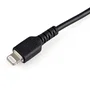 StarTech RUSBLTMM30CMB Cable USB-A a Lightning 30 cm / 0.3 m - Negro - Reforzado con Fibra de Aramida, Blindaje EMI, TPE, Resistente para Carga y Sincronización