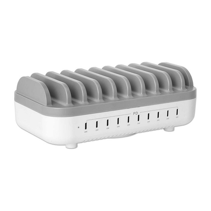 MANHATTAN Estación de carga USB de 10 puertos con Power Delivery de 200W