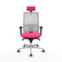 PIQUERAS Y CRESPO Silla de oficina Horna Rosa y Blanco
