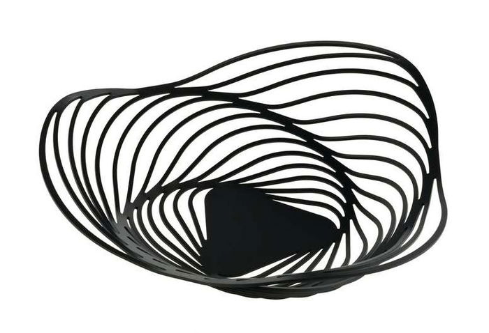 Alessi ACO02 B TRINITY Cesto de Acero y Resina Negro 26cm