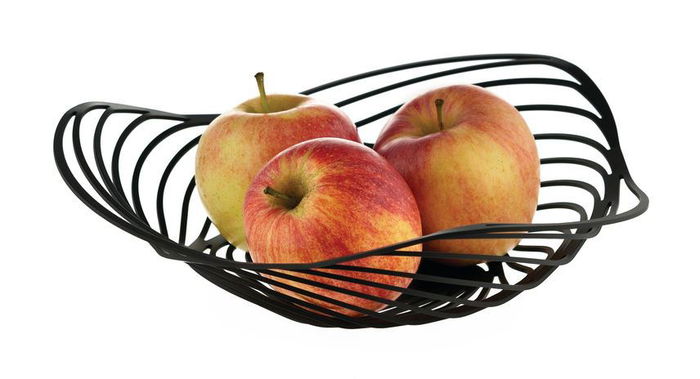 Alessi ACO02 B TRINITY Cesto de Acero y Resina Negro 26cm