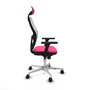 PIQUERAS Y CRESPO Silla de oficina Jorquera con mecanismo Sincro, Rosa y Blanco
