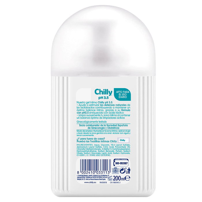 Chilly Gel Íntimo Extra Protección pH 3.5 para Higiene Diaria - 200 ml