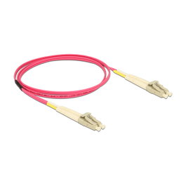 DeLOCK 84640 Cable de fibra óptica LC a LC Multimode OM4, 1 m, Violeta