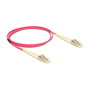 DeLOCK 84640 Cable de fibra óptica LC a LC Multimode OM4, 1 m, Violeta