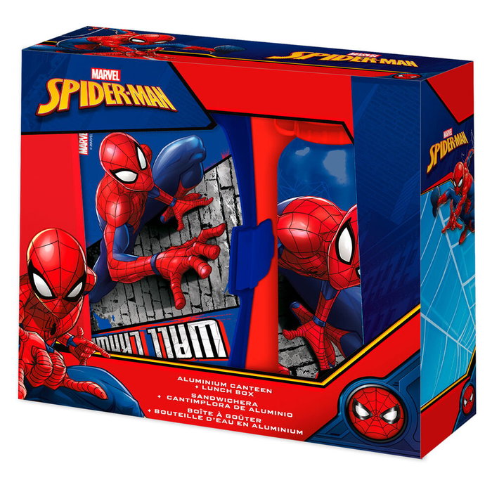 KIDS LICENSING Set Cantimplora y Sandwichera Spiderman Marvel 500ml