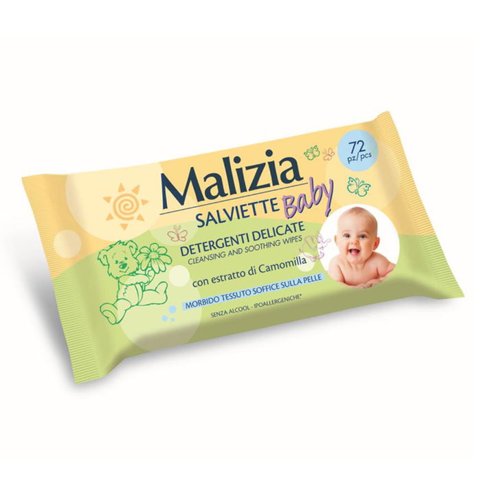 Malizia Baby Camomilla Toallitas Limpiadoras 72un Malizia Baby Camomilla Toallitas Limpiadoras 72un