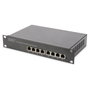 Digitus Switch 8-Port Gigabit Ethernet 80W PoE+ Unmanaged Rack Montable Color Gris
