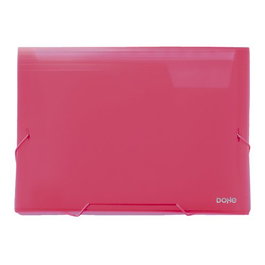 DOHE Clasificador acordeon PP A4 traslucido rojo
