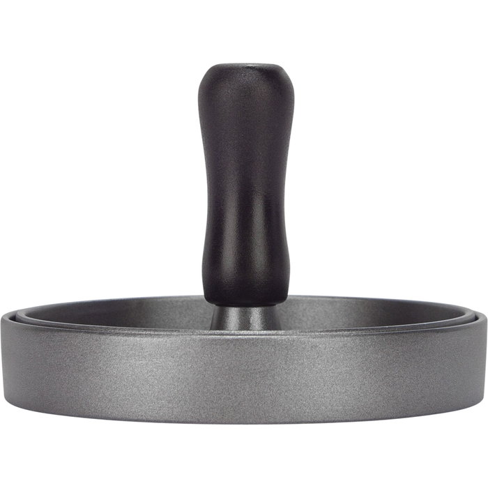 Gefu Prensador para Hamburguesas BBQ, Negro y Gris Aluminio