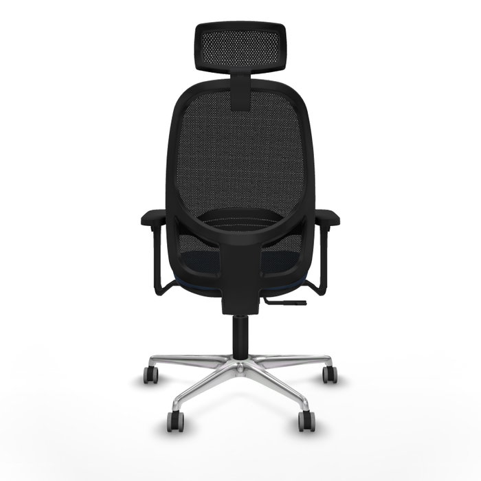 PIQUERAS Y CRESPO Silla de oficina Cilanco con mecanismo Sincro, Azul marino y Negro