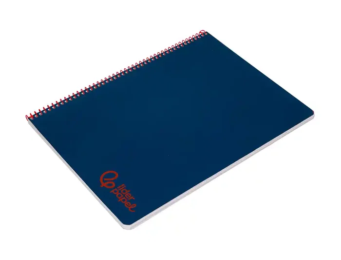 Liderpapel Cuaderno espiral A4 Wonder tapa plástico 80 hojas 90gr cuadro 4mm con margen azul marino
