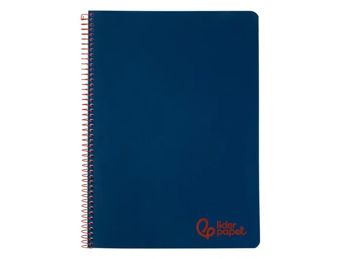 Liderpapel Cuaderno espiral A4 Wonder tapa plástico 80 hojas 90gr cuadro 4mm con margen azul marino