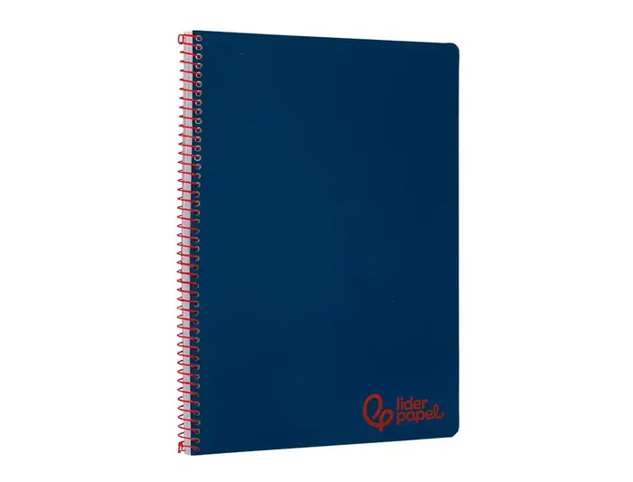 Liderpapel Cuaderno espiral A4 Wonder tapa plástico 80 hojas 90gr cuadro 4mm con margen azul marino
