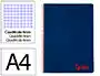 Liderpapel Cuaderno espiral A4 Wonder tapa plástico 80 hojas 90gr cuadro 4mm con margen azul marino