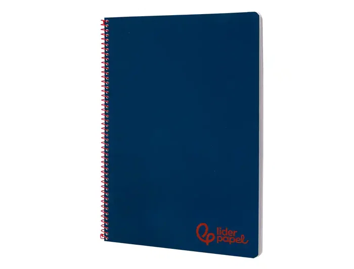 Liderpapel Cuaderno espiral A4 Wonder tapa plástico 80 hojas 90gr cuadro 4mm con margen azul marino