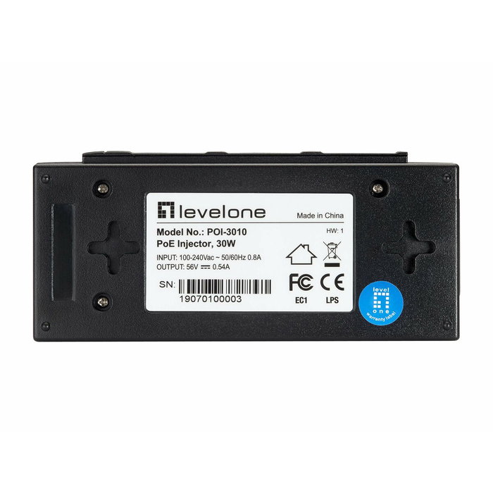 Level One POI-3010 Adaptador e Inyector PoE Gigabit 30W Level One POI-3010 Adaptador e Inyector PoE Gigabit 30W