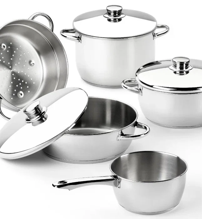 Monix Batería de cocina Optima2 5 piezas con cazo, ollas y cacerolas en acero inoxidable Monix Batería de cocina Optima2 5 piezas con cazo, ollas y cacerolas en acero inoxidable