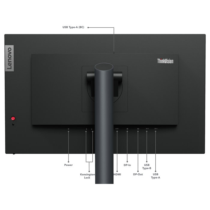 Lenovo P24q-30 Monitor 23.8" QHD IPS 2560x1440 60Hz 4ms HDMI DP USB Negro