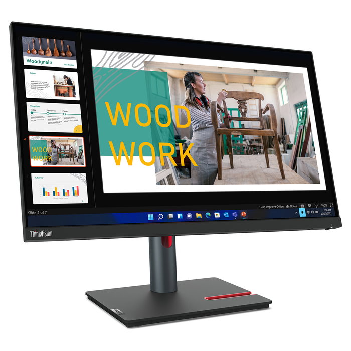 Lenovo P24q-30 Monitor 23.8" QHD IPS 2560x1440 60Hz 4ms HDMI DP USB Negro