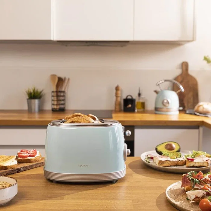 Cecotec Vintage 800 Tostadora Azul