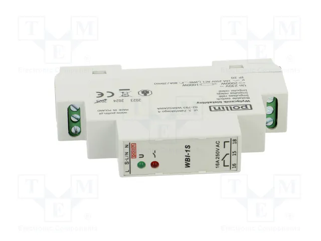 POLLIN WBI-1S Relé de Instalación Biestable SPDT 230VAC 16A