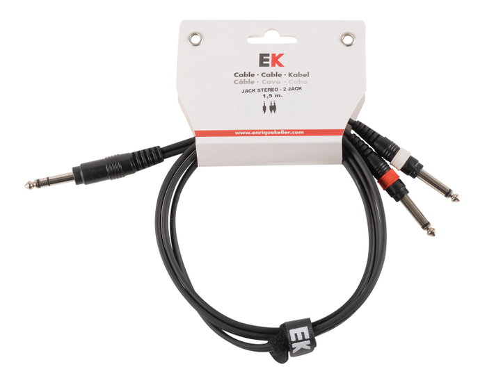 Cable Ek Audio Jack Stereo - Jack Mono X 2 1.5 m Cable Ek Audio Jack Stereo - Jack Mono X 2 1.5 m