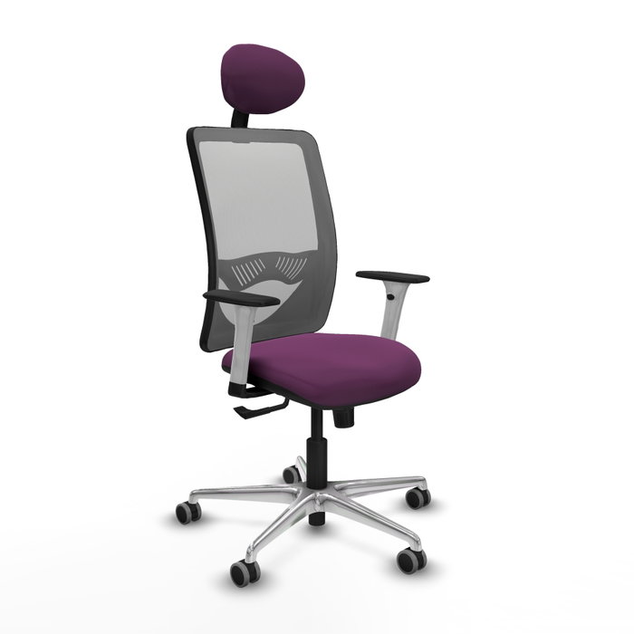 PIQUERAS Y CRESPO Silla de oficina Zulema con mecanismo Sincro, Morado y Gris PIQUERAS Y CRESPO Silla de oficina Zulema con mecanismo Sincro, Morado y Gris