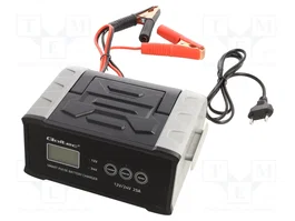 Qoltec Cargador Inteligente con Microprocesador 12V/24V 25A con Función de Reparación y LCD
