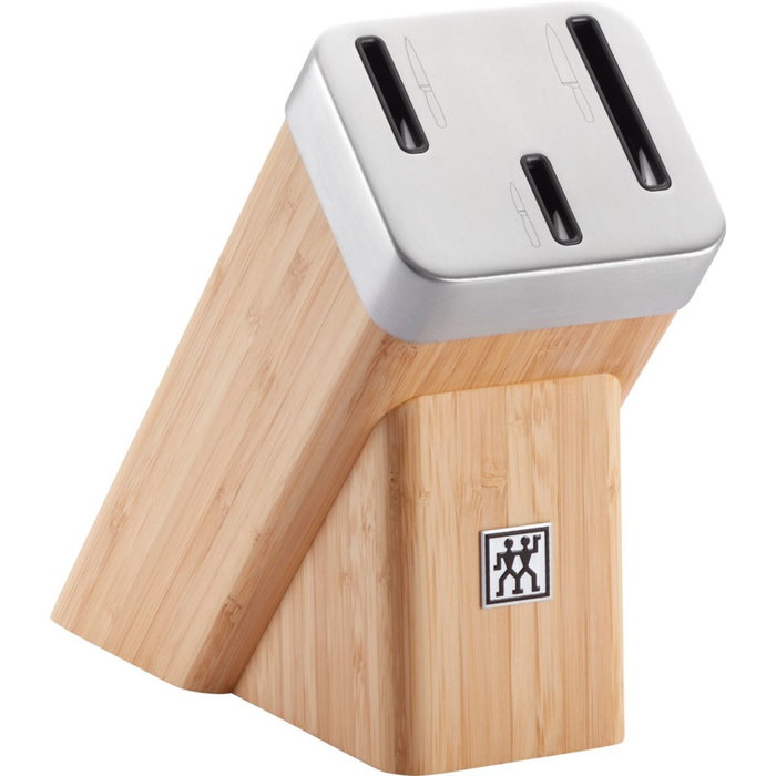 Zwilling Vier Sterne Set de Cuchillos de 4 Piezas con Bloque de Bambú y Acero Inoxidable