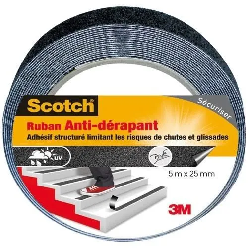 Scotch Cinta antideslizante 5 m x 25 mm - Negro Scotch Cinta antideslizante 5 m x 25 mm - Negro