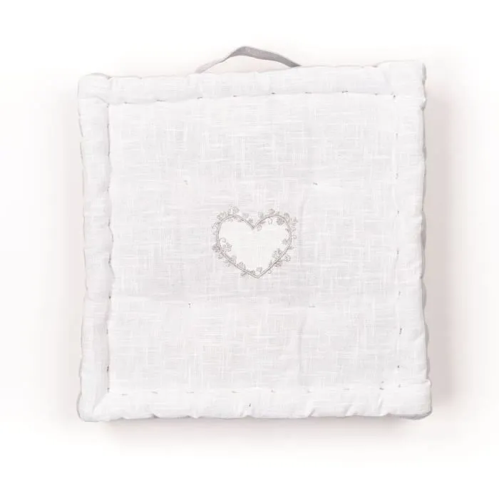 Today TOD1700239379098 Cojín de Suelo Slub x Chambray x Bordado Constance 40 x 40 x 10 cm