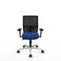 PIQUERAS Y CRESPO Silla de oficina Yunquera con mecanismo Sincro, Azul y Negro
