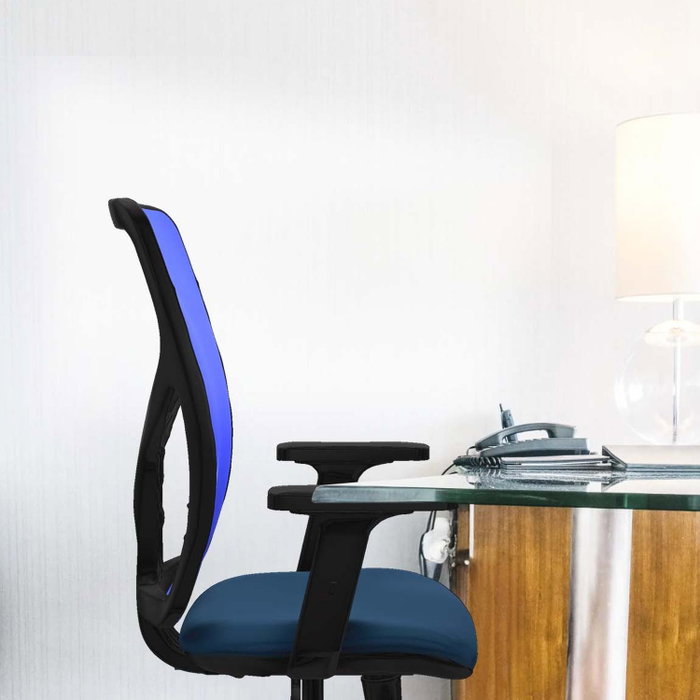 PIQUERAS Y CRESPO Silla de oficina Motilla Azul Marino y Azul con Mecanismo Sincro PIQUERAS Y CRESPO Silla de oficina Motilla Azul Marino y Azul con Mecanismo Sincro