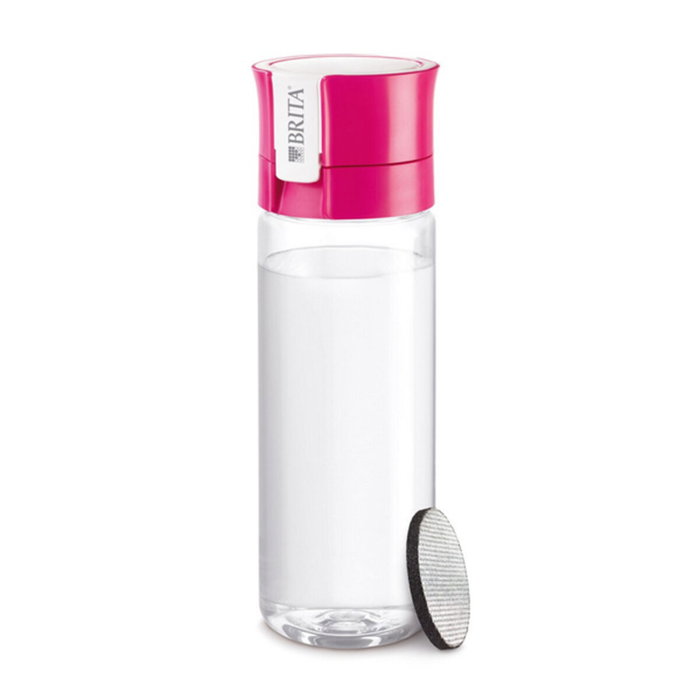 BRITA Botella Fill & Go Rosa 0,6 LT + Micro Disco