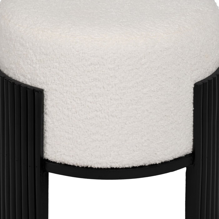 Puf Blanco-Negro Dm-Tejido 43 X 43 X 41 cm