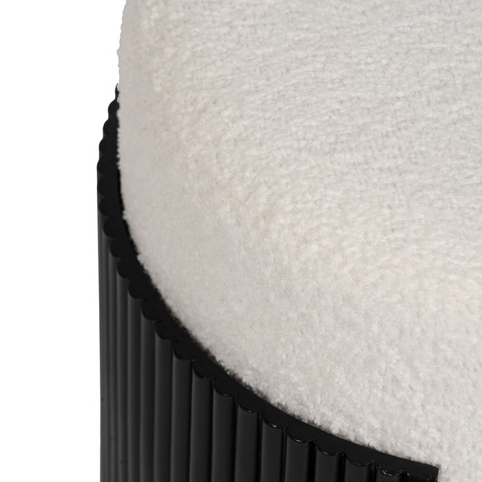 Puf Blanco-Negro Dm-Tejido 43 X 43 X 41 cm