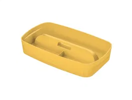 Leitz Bandeja Organizadora Cosy con Asa Color Amarillo 307x56x181 mm Resistente y Portátil