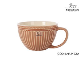 Inde Mondofiedo Taza Jumbo 450 ml, Color Marrón, 11.7 cm de Diámetro x 7.7 cm de Altura (6 Unidades)