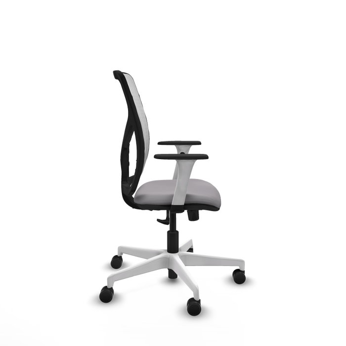 PIQUERAS Y CRESPO Silla de oficina Motilla Gris y Blanco con mecanismo Sincro