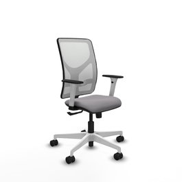 PIQUERAS Y CRESPO Silla de oficina Motilla Gris y Blanco con mecanismo Sincro