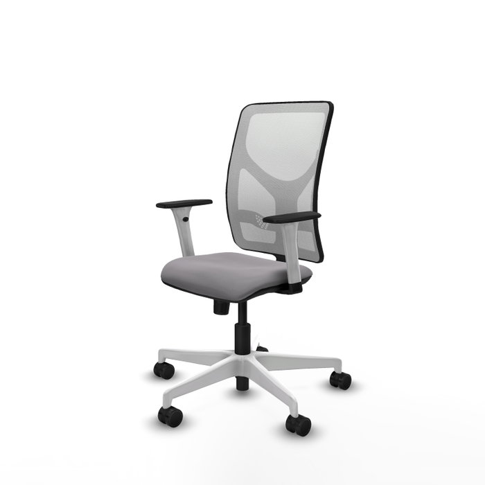 PIQUERAS Y CRESPO Silla de oficina Motilla Gris y Blanco con mecanismo Sincro