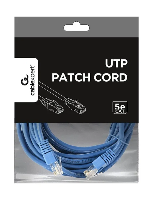 Gembird PP12-5M/B Cable de Red Cat5e Azul 5m