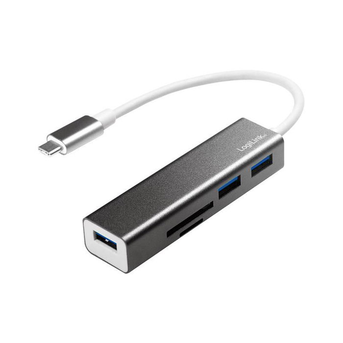 LOGILINK Hub USB con microSD, SD, USB A y USB C