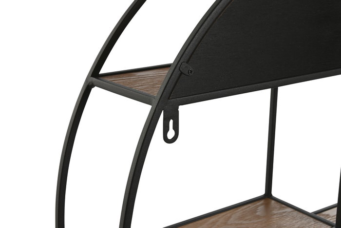 DKD Home Decor Estantería de Pared Urban 60x12x60 cm Negra/Natural de Metal y MDF con 3 Estantes DKD Home Decor Estantería de Pared Urban 60x12x60 cm Negra/Natural de Metal y MDF con 3 Estantes