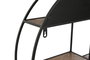 DKD Home Decor Estantería de Pared Urban 60x12x60 cm Negra/Natural de Metal y MDF con 3 Estantes