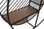 DKD Home Decor Estantería de Pared Urban 60x12x60 cm Negra/Natural de Metal y MDF con 3 Estantes