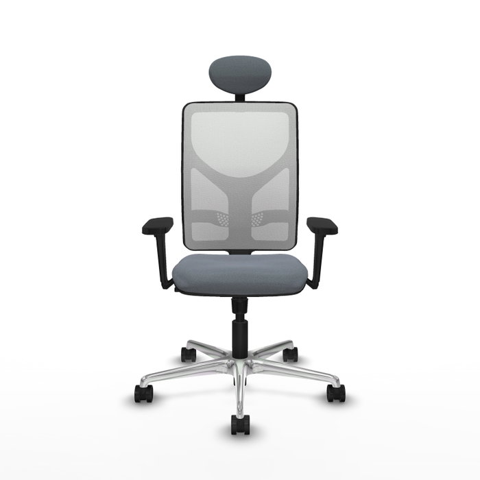 PIQUERAS Y CRESPO Silla de oficina Motilla Gris y Blanco con Mecanismo Sincro PIQUERAS Y CRESPO Silla de oficina Motilla Gris y Blanco con Mecanismo Sincro