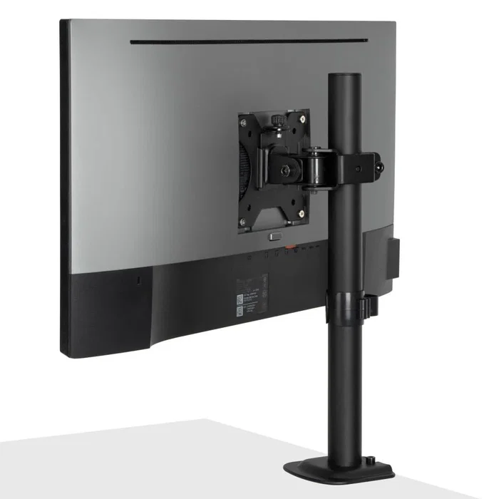 Lindy 40709 Soporte Brazo para Monitor de Escritorio Negro hasta 32" (81,3 cm), hasta 8 kg, con Ajuste de Inclinación y Rotación, Gestión de Cables