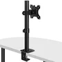 Lindy 40709 Soporte Brazo para Monitor de Escritorio Negro hasta 32" (81,3 cm), hasta 8 kg, con Ajuste de Inclinación y Rotación, Gestión de Cables